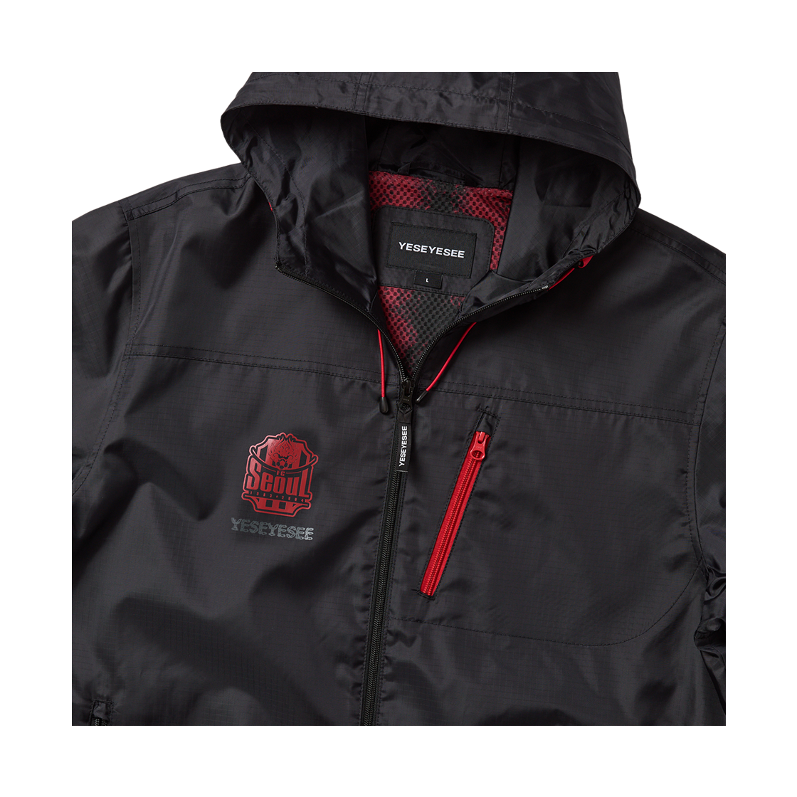 [KREAM 단독] 예스아이씨 X 에프씨서울 윈드브레이커 블랙([KREAM 단독] YESEYESEE X FC SEOUL Windbreaker Black) - 3