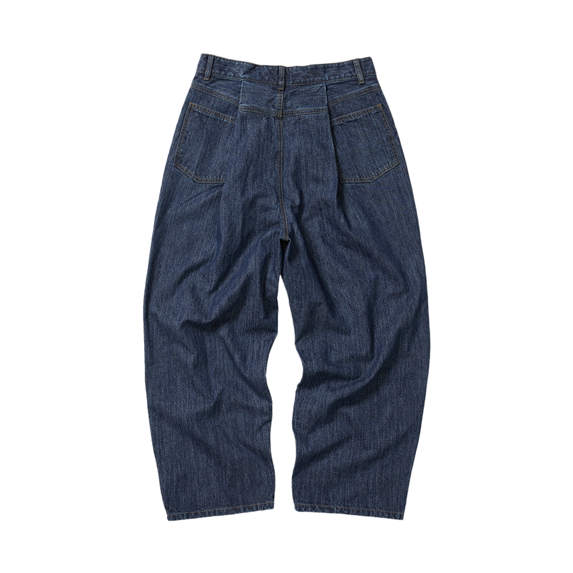 사일런트실러블 폴드 백 포 턱 데님 팬츠 딥 블루(SILENTSYLLABLE Fold Back 4tuck Denim Pants Deep Blue) - 2