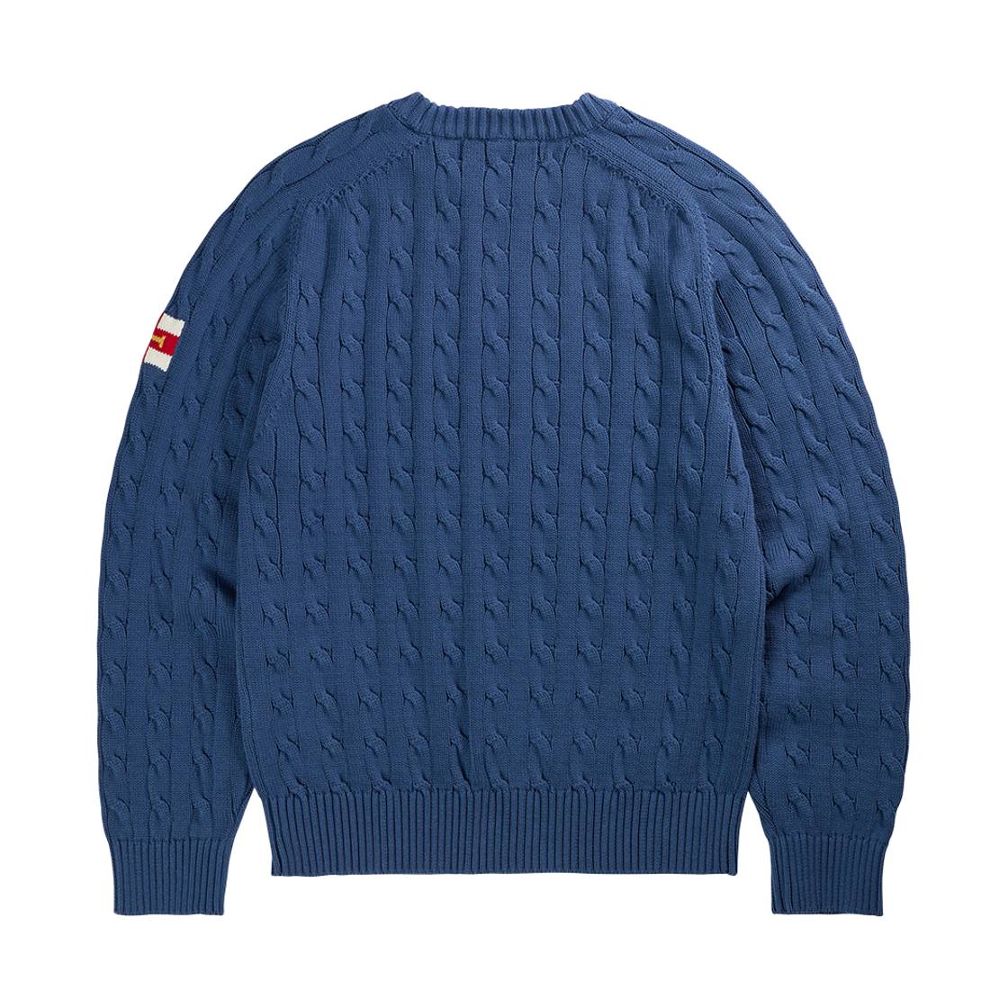 건지울른스 코튼 케이블 스웨터 블루(Guernsey Woollens Cotton Cable Sweater Blue) - 2