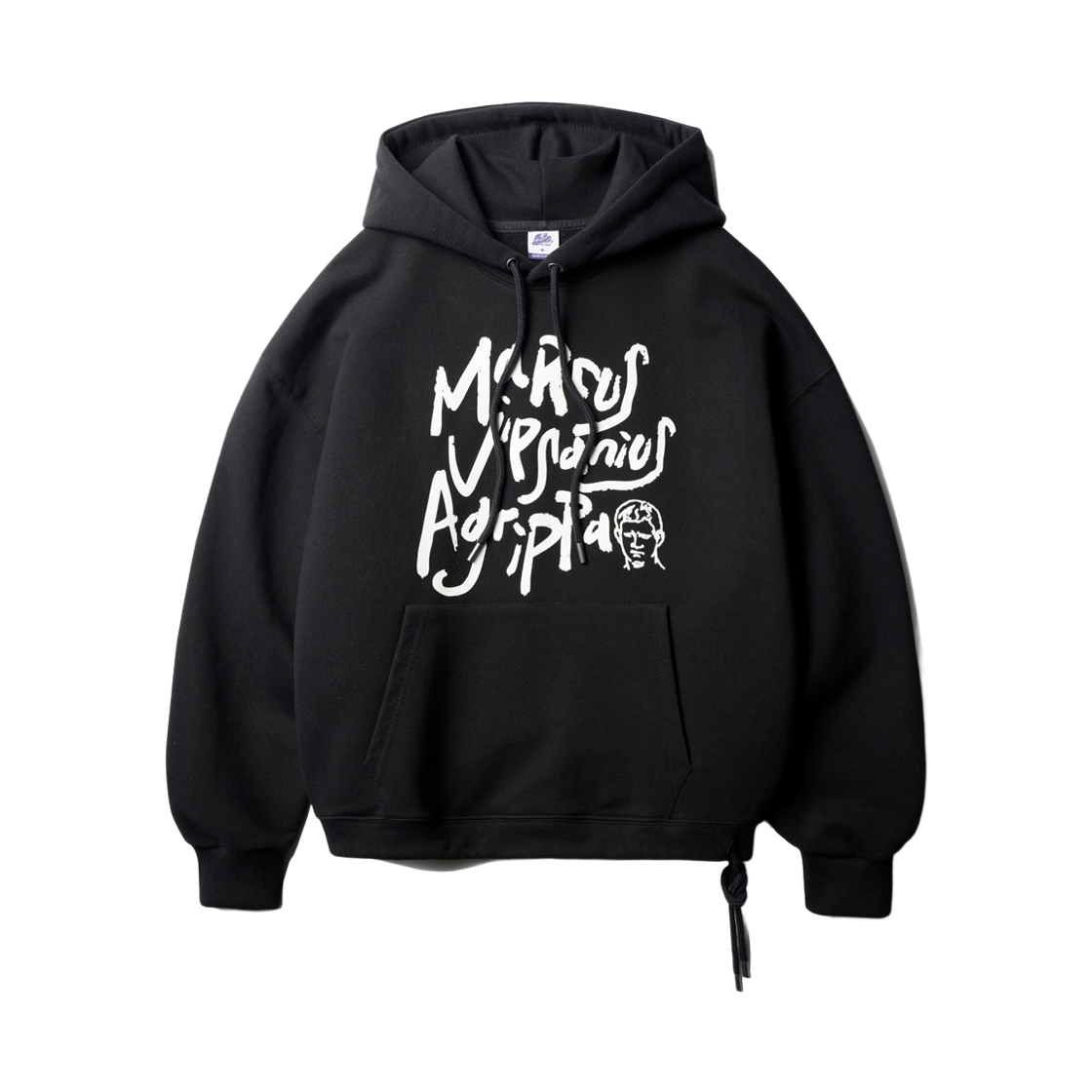 NSHD9187_black_29 PUNCHLINE Agrippa String Hoodie Black NSHD9187