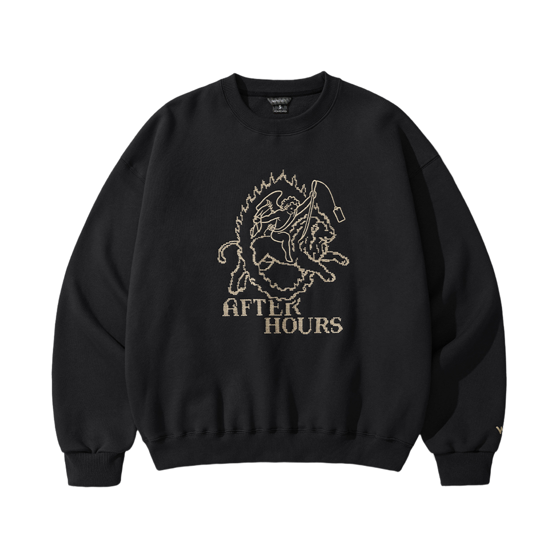 더블유브이프로젝트 에프터아워 맨투맨 블랙 HSMT7884(WV PROJECT After Hour Sweatshirt Black HSMT7884)