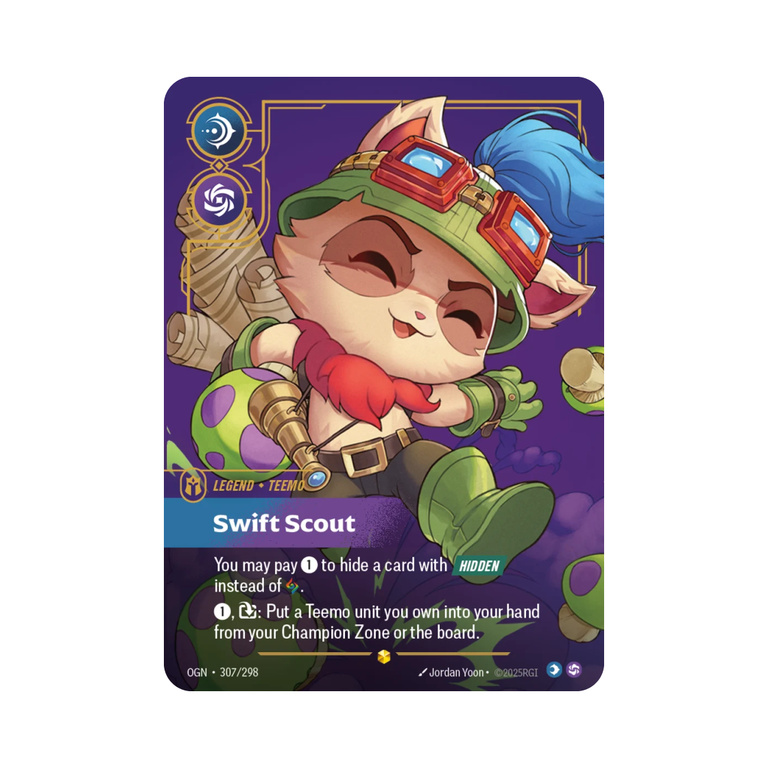 리프트바운드 티모 날쌘 정찰병 S O 포일 오리진 (영문판)(Riftbound Teemo Swift Scout S O Foil Origins (English Ver.)) - 1