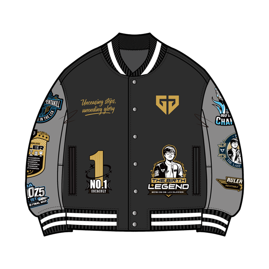 젠지 룰러 10주년 스페셜 자켓 블랙(Gen.G Ruler 10th Anniversary Special Jacket Black)