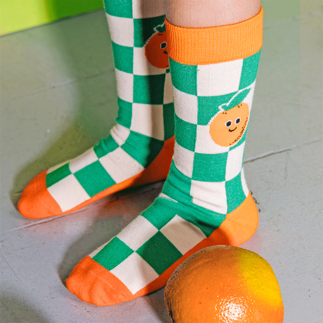 잇마이삭스 3D Orange Juice 오렌지쥬스 키즈양말(Eat My Socks 3D Orange Juice Kids) - 3
