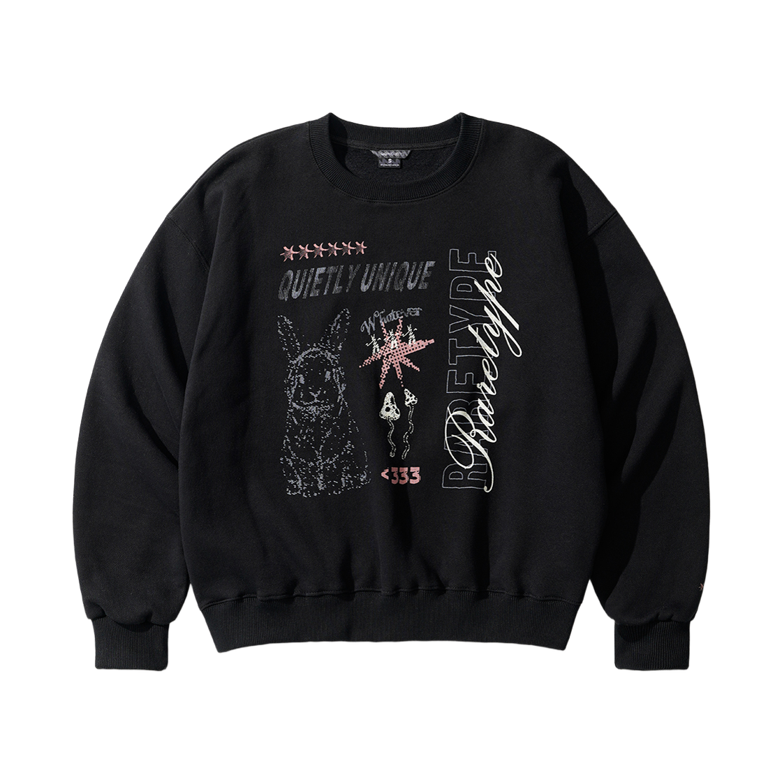 HSMT7885_black_29 WV PROJECT Rare Type Sweatshirt Black HSMT7885