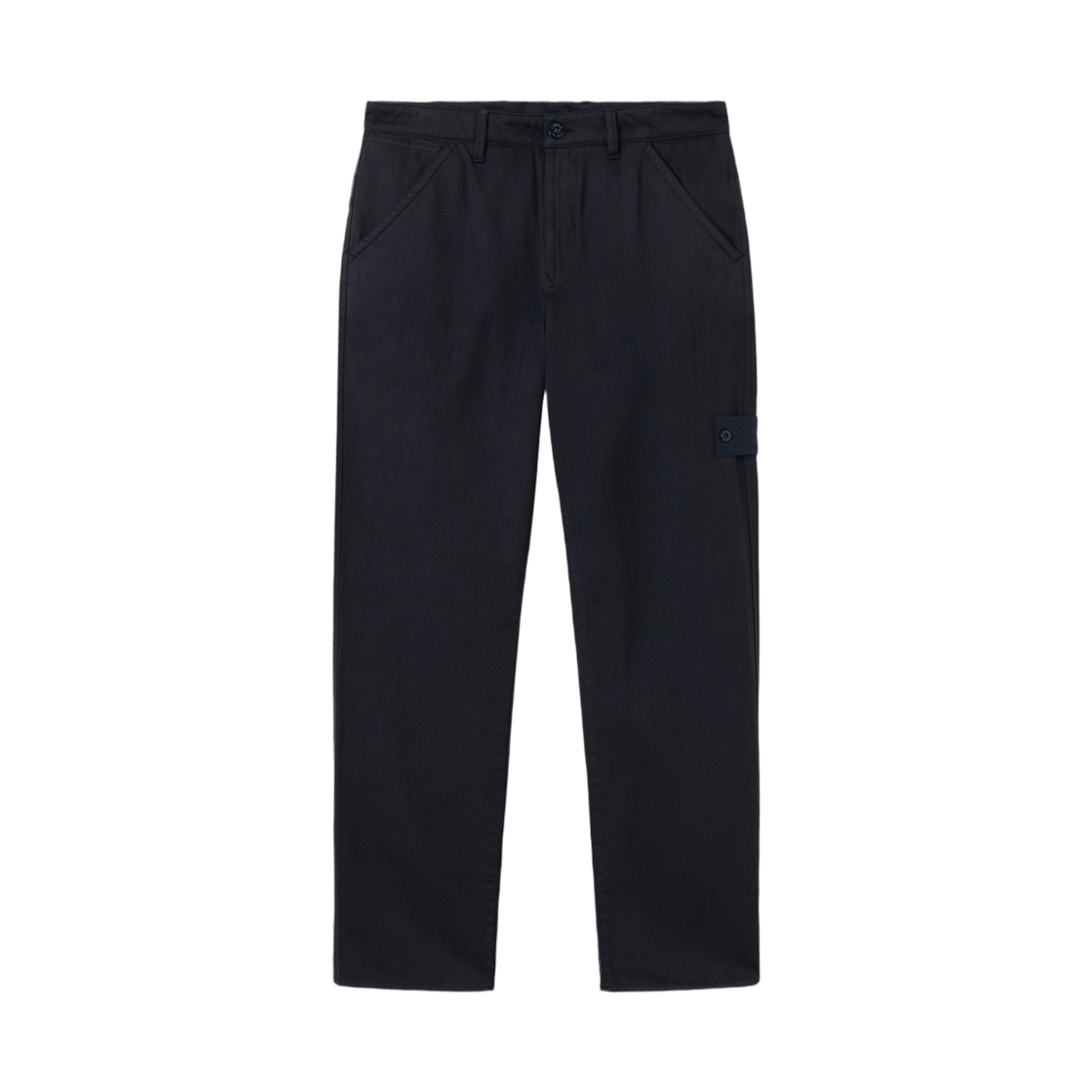 L2S1531000-25S0F50-V0029 Stone Island 3100025 Raw Hand Wool Cotton Gabardine-TC_S.I. Ghost Regular-Fit Chino Trousers with Pockets Black - 26FW
