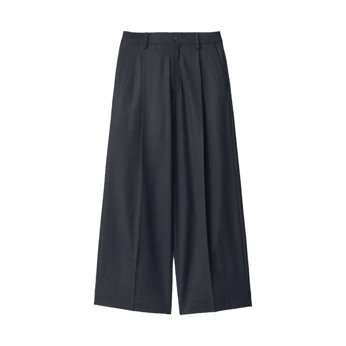 KM6DPALSI06BK ssstein Wool Flannel Extra Wide Trousers Black - 26FW