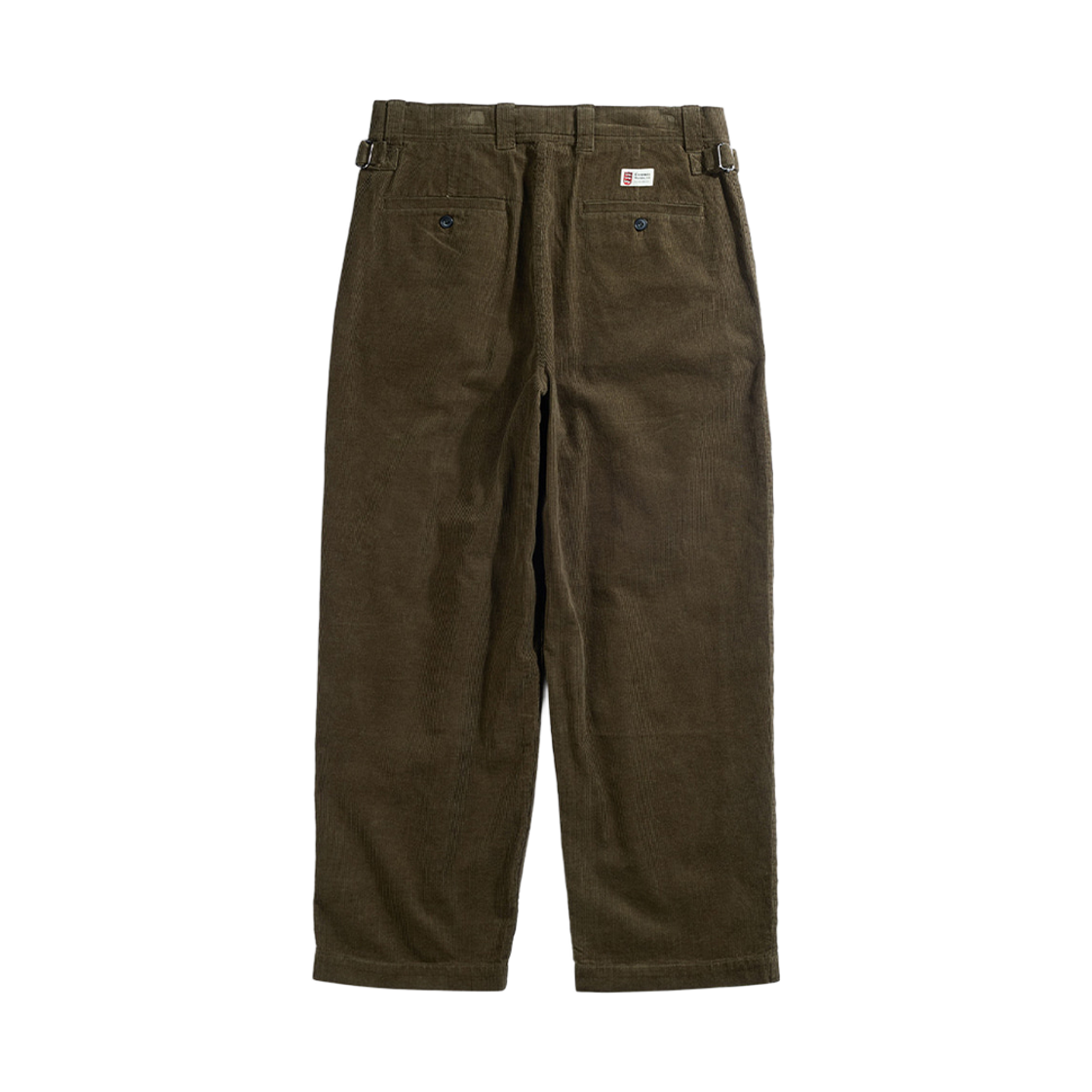 건지울른스 코듀로이 원턱 와이드 팬츠 올리브(Guernsey Woollens Corduroy One Tuck Wide Pants Olive) - 2