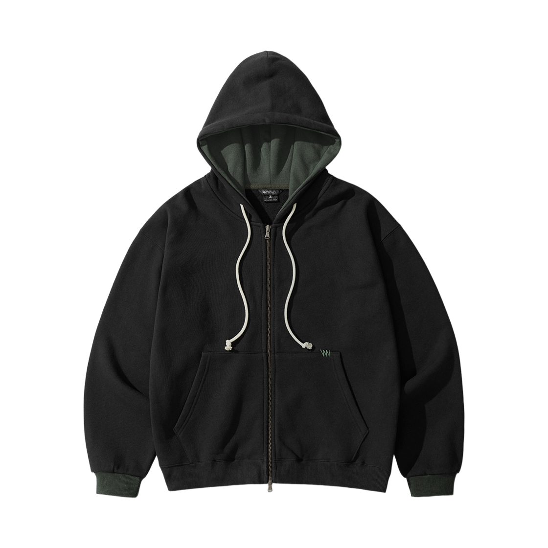 MMHD7871_black_29 WV PROJECT Soft Nap Hooded Zip-up Black MMHD7871