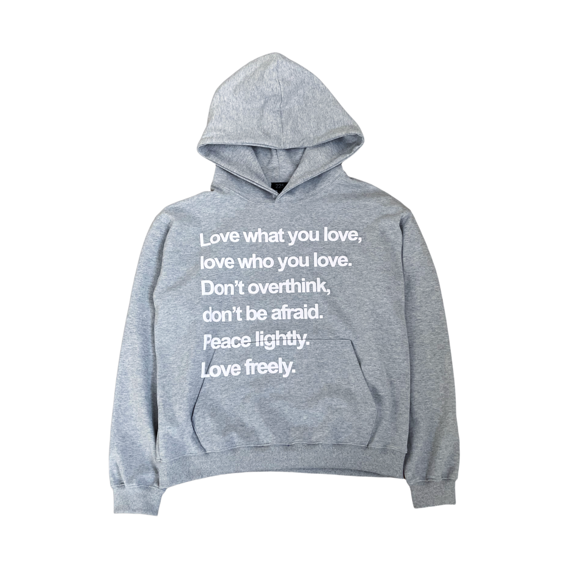 26fw-1-lfh-gl 225 Love Freely Hoodie Grey