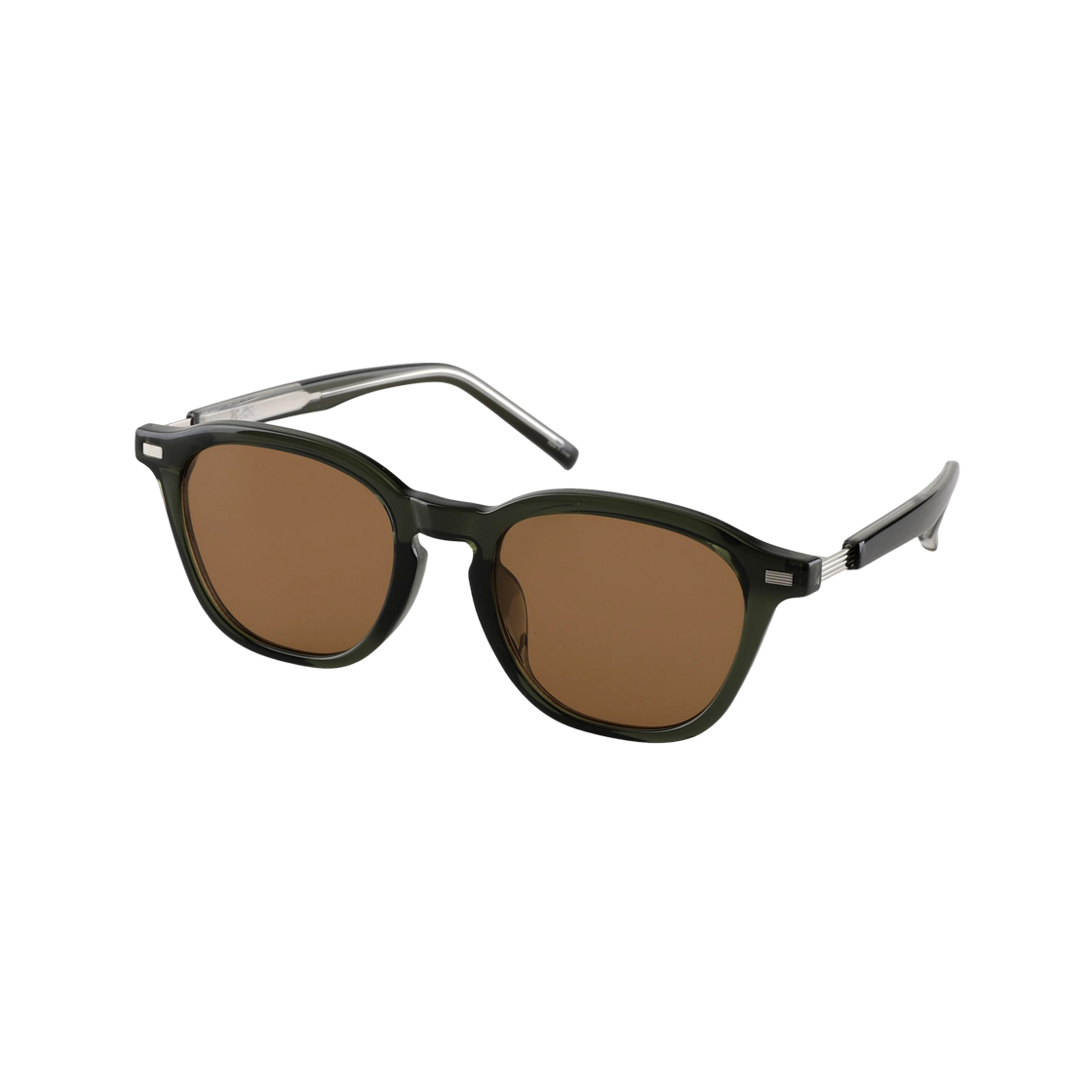 투디터 OM 남자 여자 패션 사각 뿔테 자외선차단 선글라스 C2 카키(2DITOR OM Men’s and Women’s Fashion Square horn-rimmed UV Protection Sunglasses C2 KHAKI) - 1