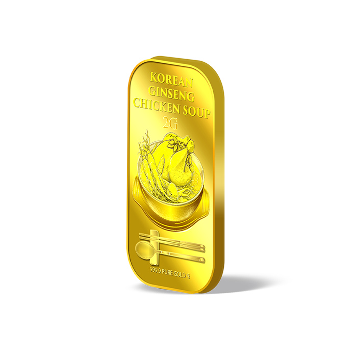 퓨어골드 24K 순금 싱가폴 프리미엄 골드바 2g 삼계탕(puregoldsg Korean Ginseng Chicken Soup 2G Gold Bar) - 3