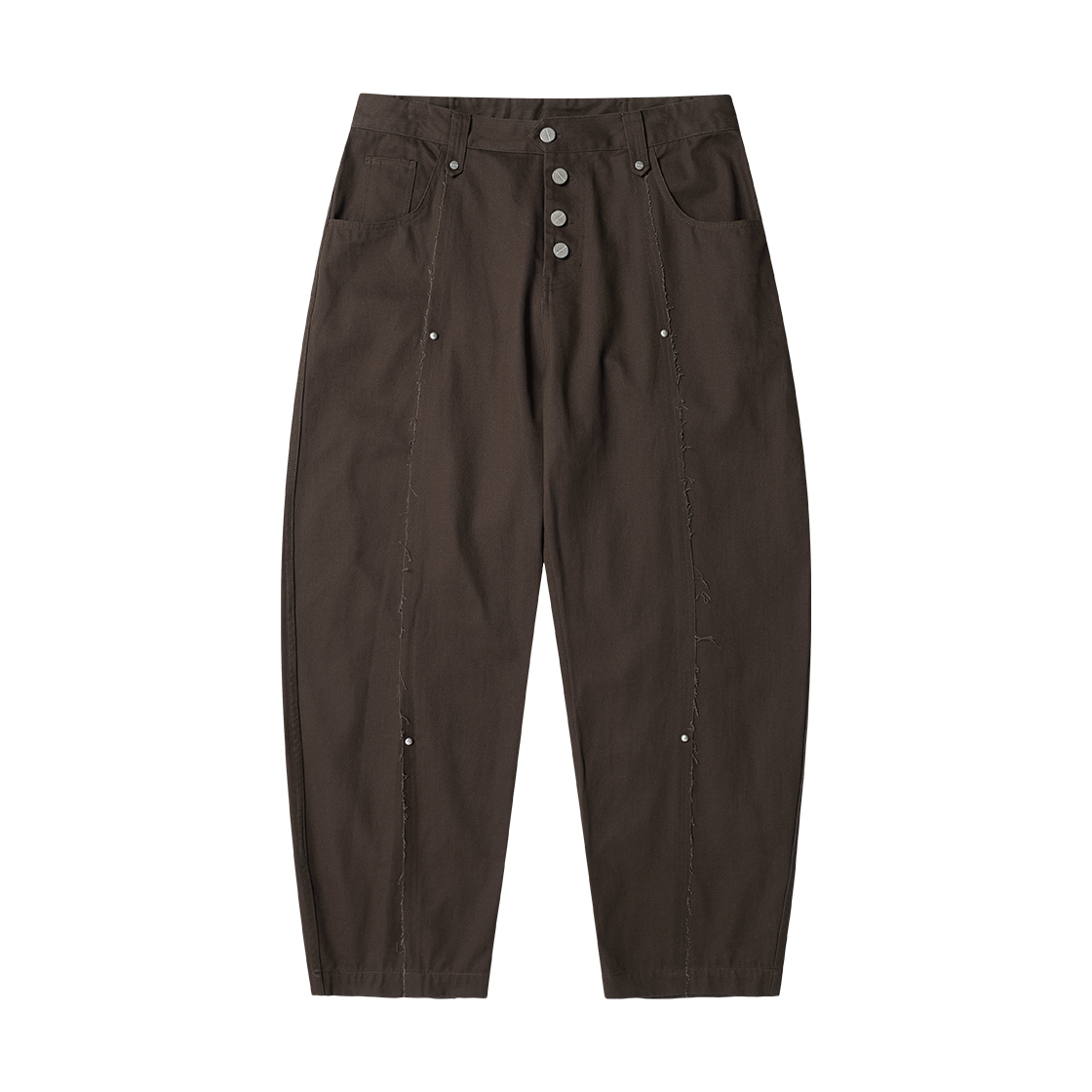 더바이닐하우스 커브드 스터드 팬츠 브라운(Thevinylhouse Curved Stud Pants Brown) - 1