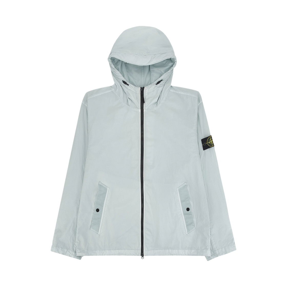 L1S1541000-01S0A23-V0041 Stone Island 4100001 Crinkle Reps NY Hooded Jacket with Wind Resistance and Anti Drop Sky Blue - 26SS