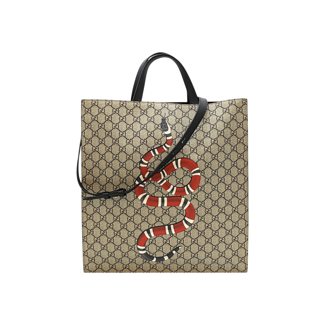 구찌 GG 수프림 스네이크 토트 숄더백(Gucci GG Supreme Snake Tote Bag)