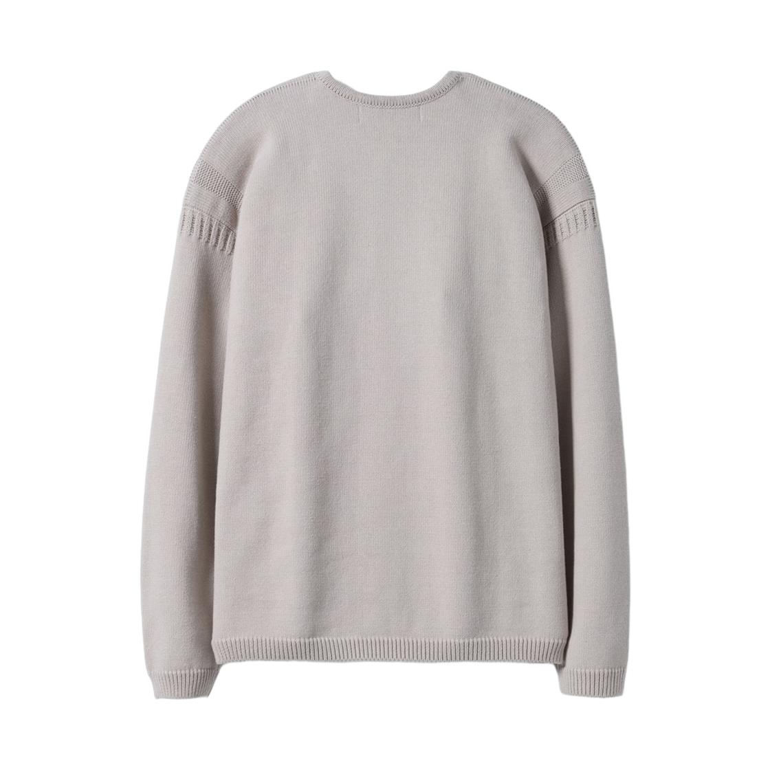 건지울른스 헤비코튼 파이핑 헨리넥 스웨터 애쉬 베이지(Guernsey Woollens Heavy Cotton Piping Henley Sweater Ash Beige) - 2