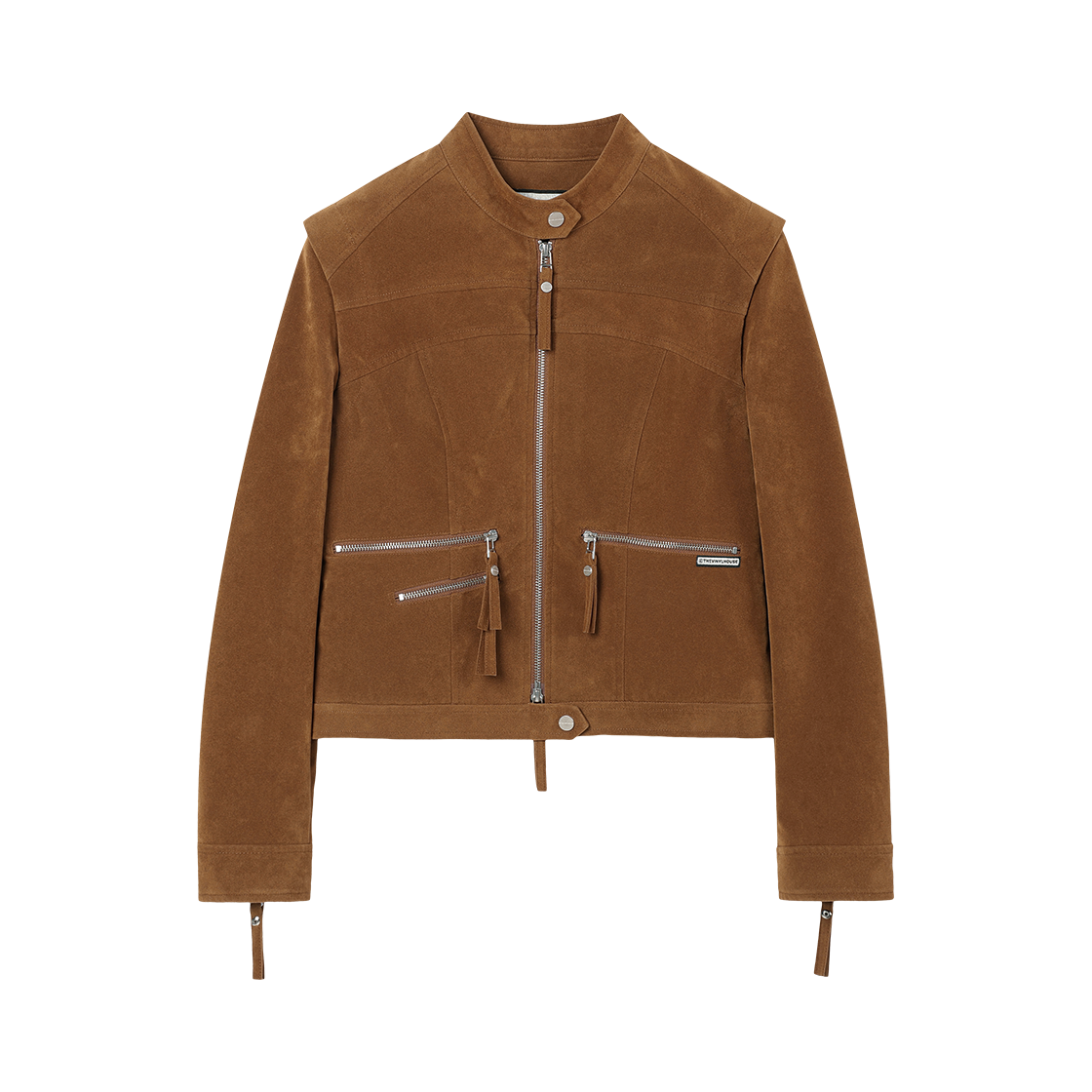 더바이닐하우스 논 카라 스웨이드 재킷(W) 브라운(Thevinylhouse Non Collar Suede Jacket(W) Brown) - 1
