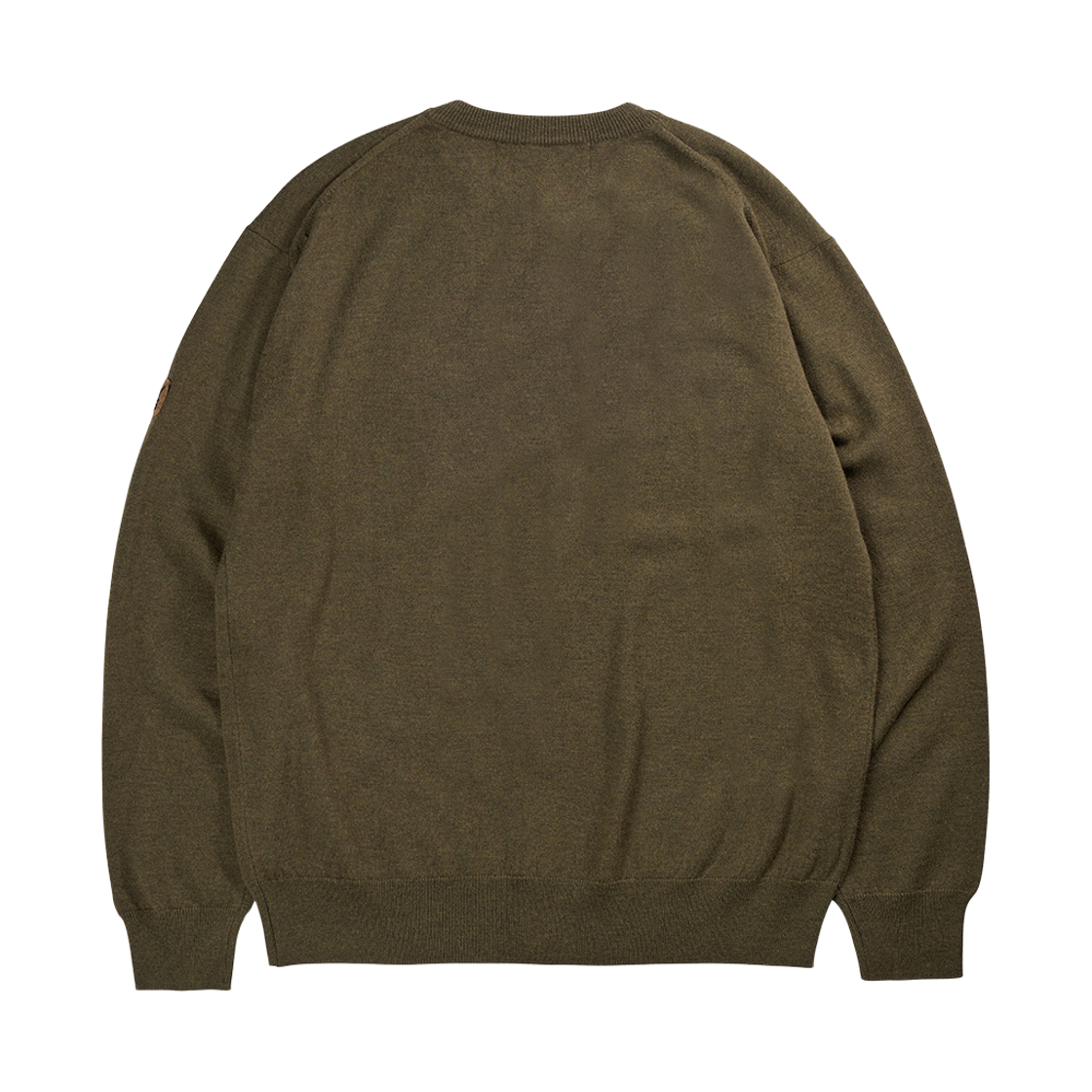건지울른스 슈퍼파인 메리노울 라운드넥 가디건 올리브(Guernsey Woollens Superfine Merino Wool Round Neck Cardigan Olive) - 2