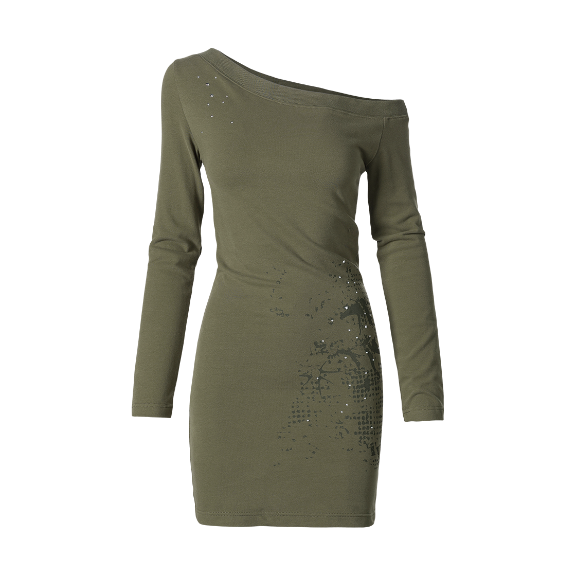 VH2GFFT580AOL Thevinylhouse Off Shoulder One-Piece(W) Olive