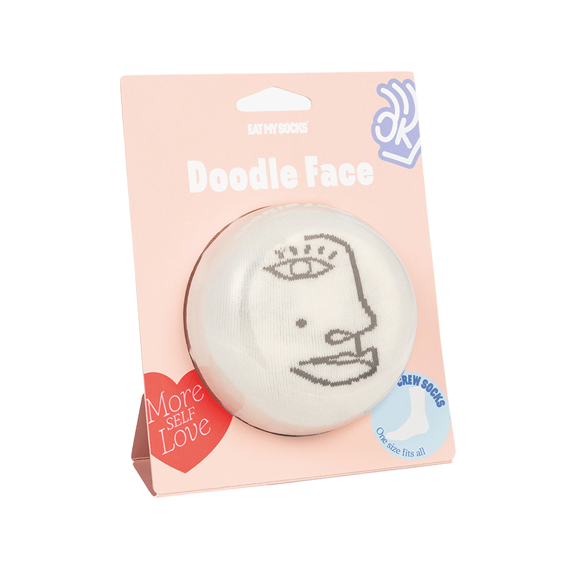 3D Doodle Face Green Eat My Socks 3D Doodle Face Green