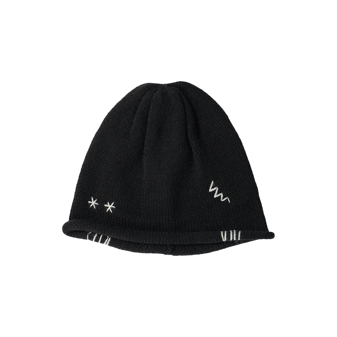 더바이닐하우스 스티치 니트 비니 블랙(Thevinylhouse Stitch Knit Beanie Black)