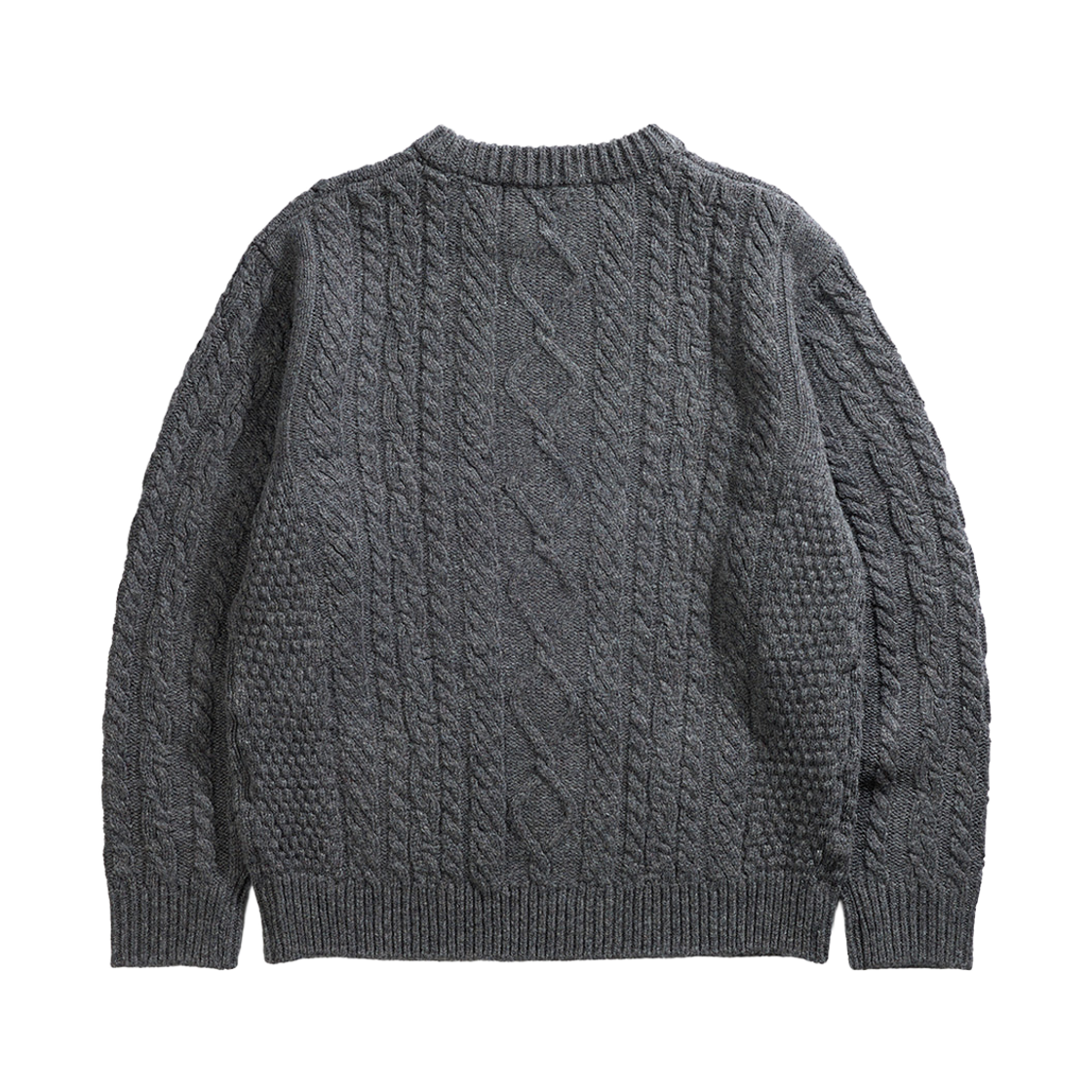건지울른스 셔틀랜드울 아란 포켓 스웨터 그레이(Guernsey Woollens Shetland Wool Aran Pocket Sweater Grey) - 2