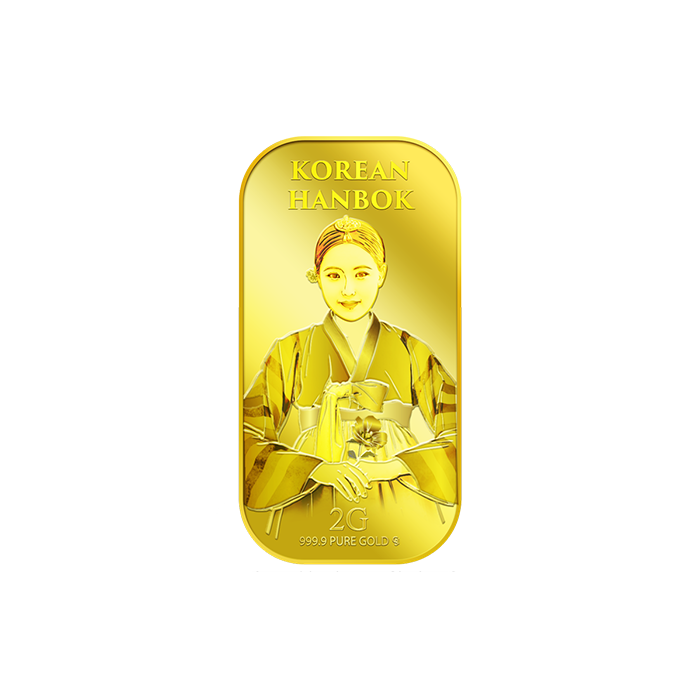 퓨어골드 24K 순금 싱가폴 프리미엄 골드바 2g 한복(puregoldsg Hanbok 2G Gold Bar) - 1