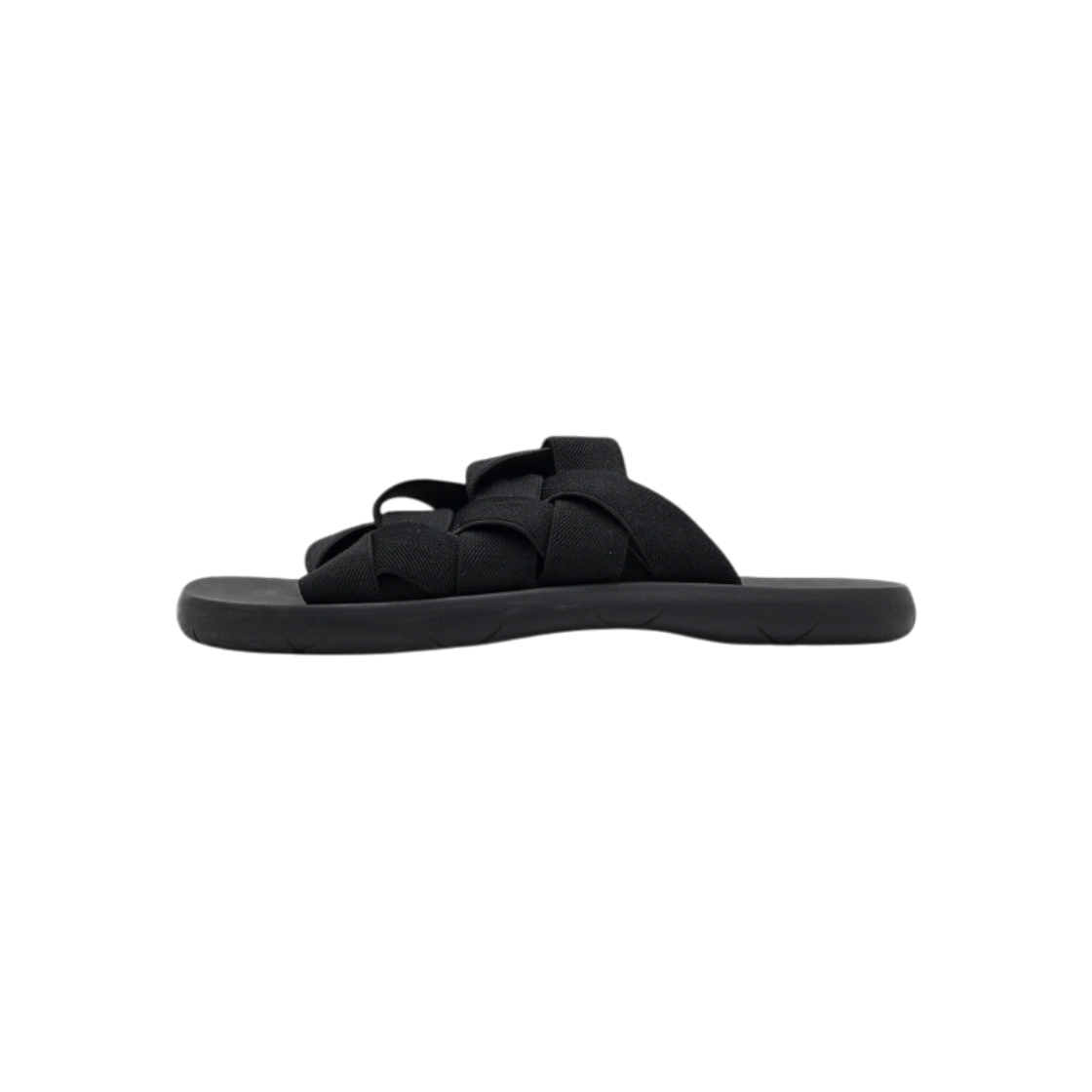 ITV4TIF98I54 Bottega Veneta Black Intrecciato Woven Flat Mules