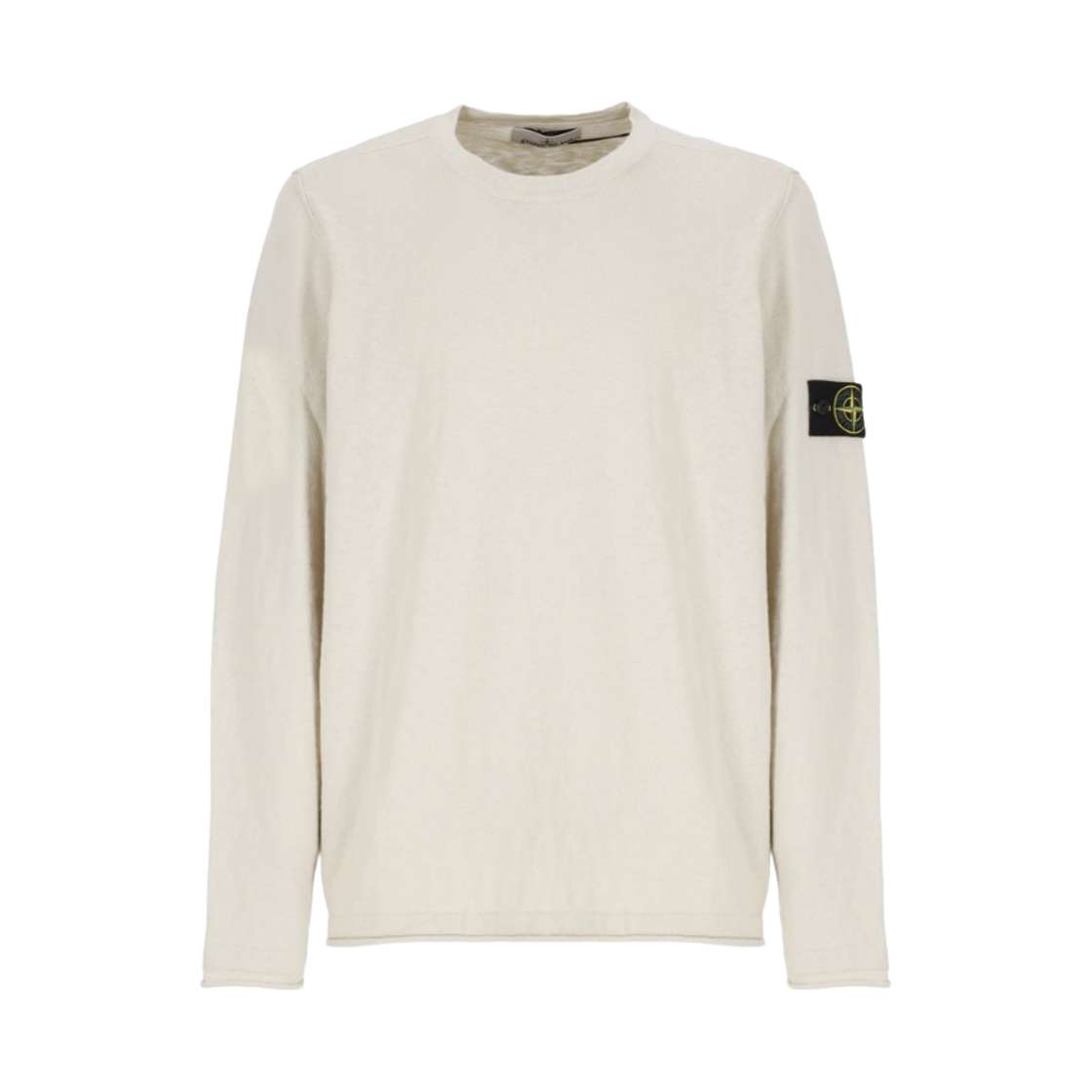 K1S1551000-52S00B0-V0095 Stone Island 5100052 Organic Cotton with Nylon Crewneck Sweater with Small Roll Details Sand - 25SS