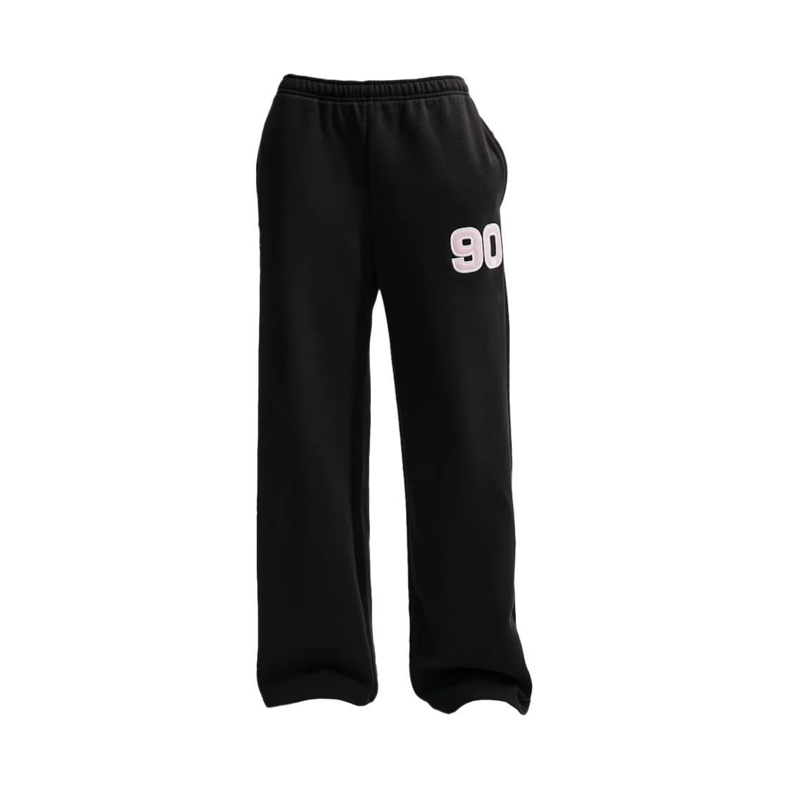 IV5749-010 (W) Nike Studio Fleece Medium Weight Mid-Rise Wide Leg Pants Black (IV5749-010)
