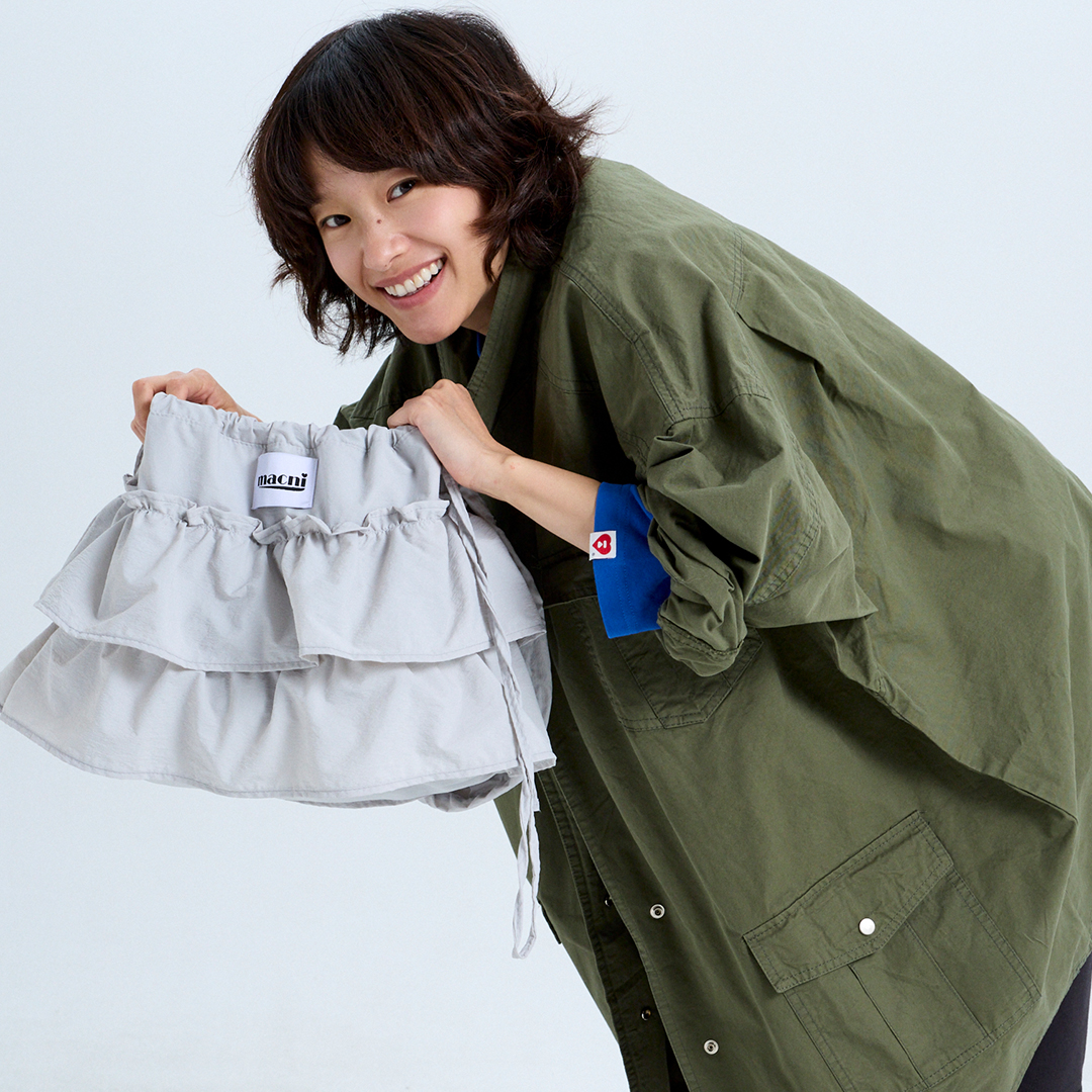 마크니 캉캉 프릴 숄더 크로스 백 라이트 그레이(MACNI Cancan Frill Shoulder Cross Bag Light Grey) - 2