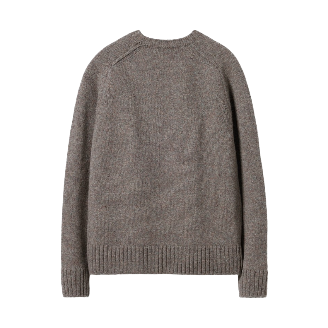 건지울른스 셔틀랜드울 스트럭쳐 새들 크루넥 스웨터 믹스 그레이(Guernsey Woollens Shetland Wool Structure Saddle Crewneck Sweater Mix Grey) - 2