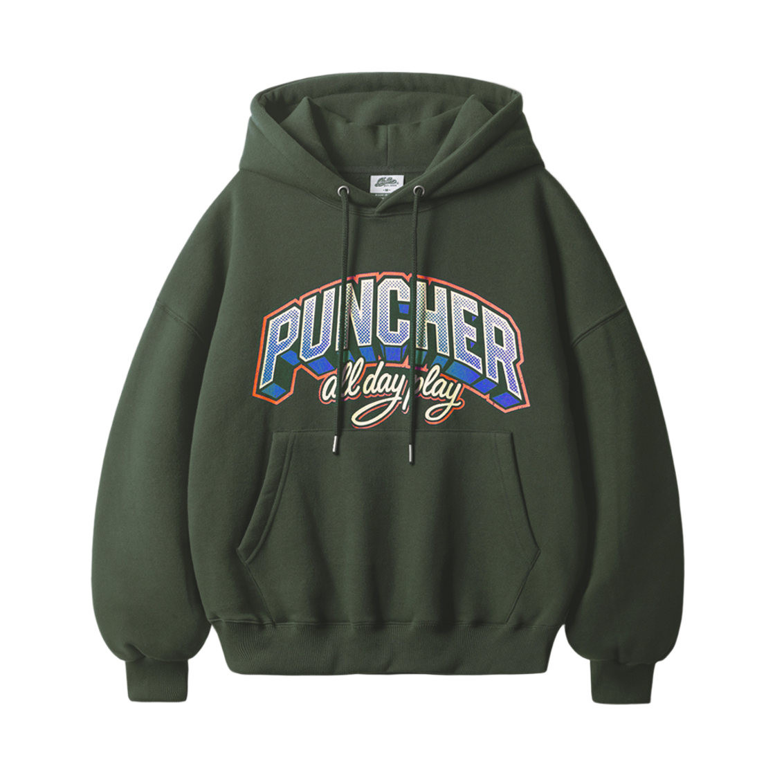 JUHD9208_darkgreen_29 PUNCHLINE Puncher Hoodie Darkgreen JUHD9208