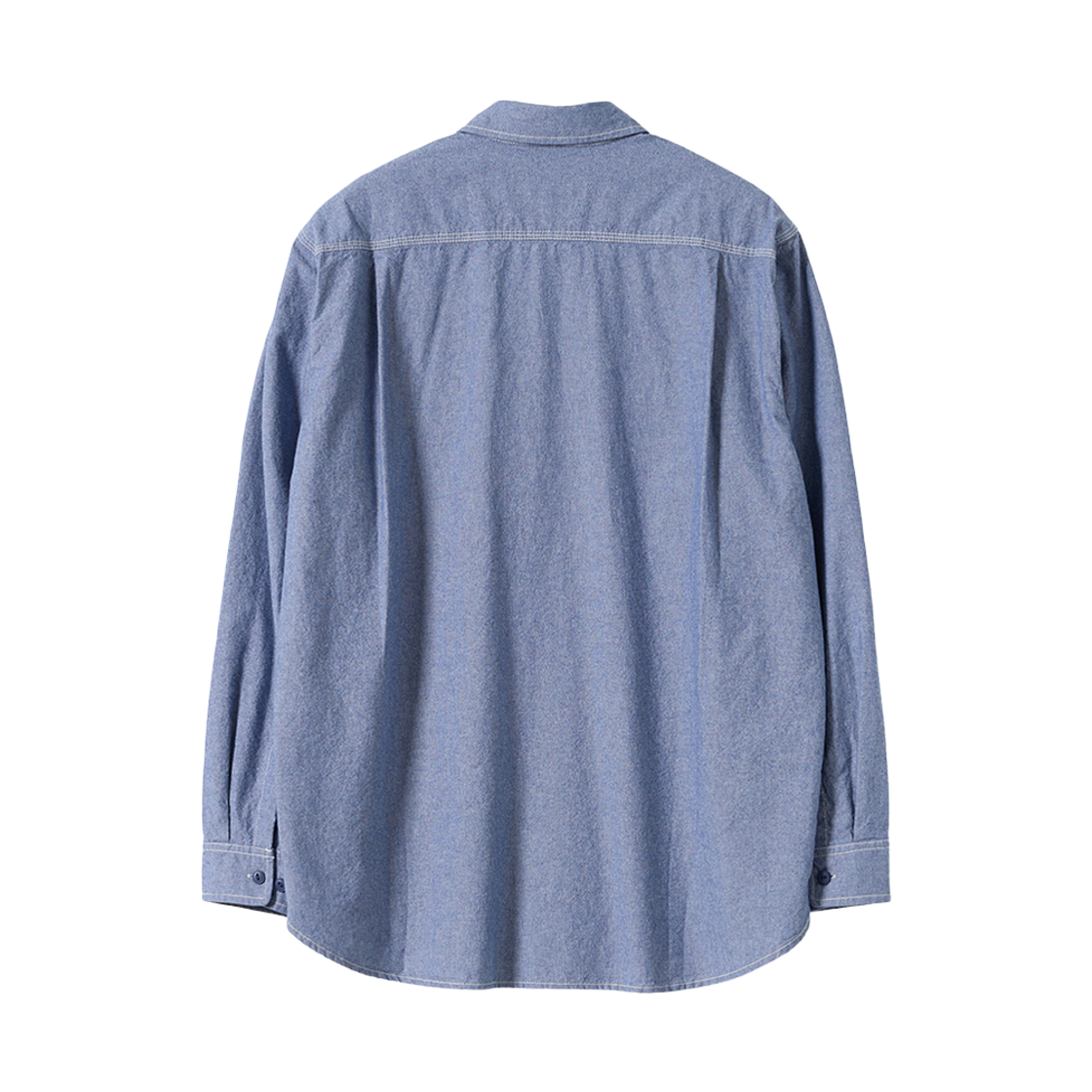 건지울른스 샴브레이 워크 셔츠 5.5oz 퓨어 블루(Guernsey Woollens Chambray Work Shirt 5.5oz Indigo Blue) - 2