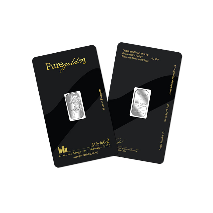 퓨어골드 24K 순금 싱가폴 프리미엄 실버바 2g 커플한복(puregoldsg Couple Hanbok 2G Silver Bar) - 5