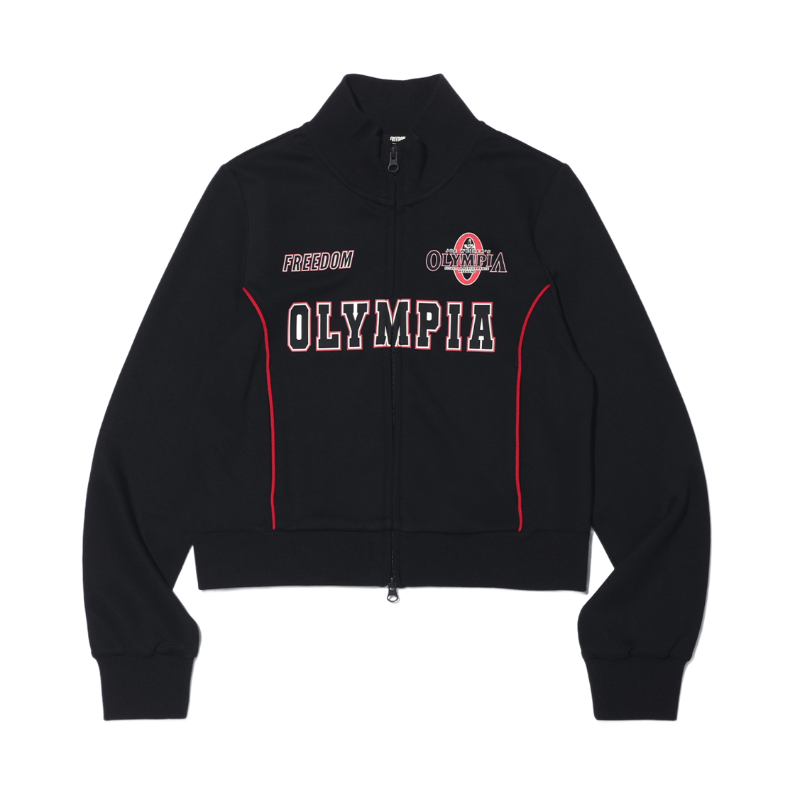 프리덤 우먼스 올림피아 패널 라인 스쿠바 트랙 자켓 블랙(FREEDOM Women's Olympia Panel Line Scuba Track Jacket Black)