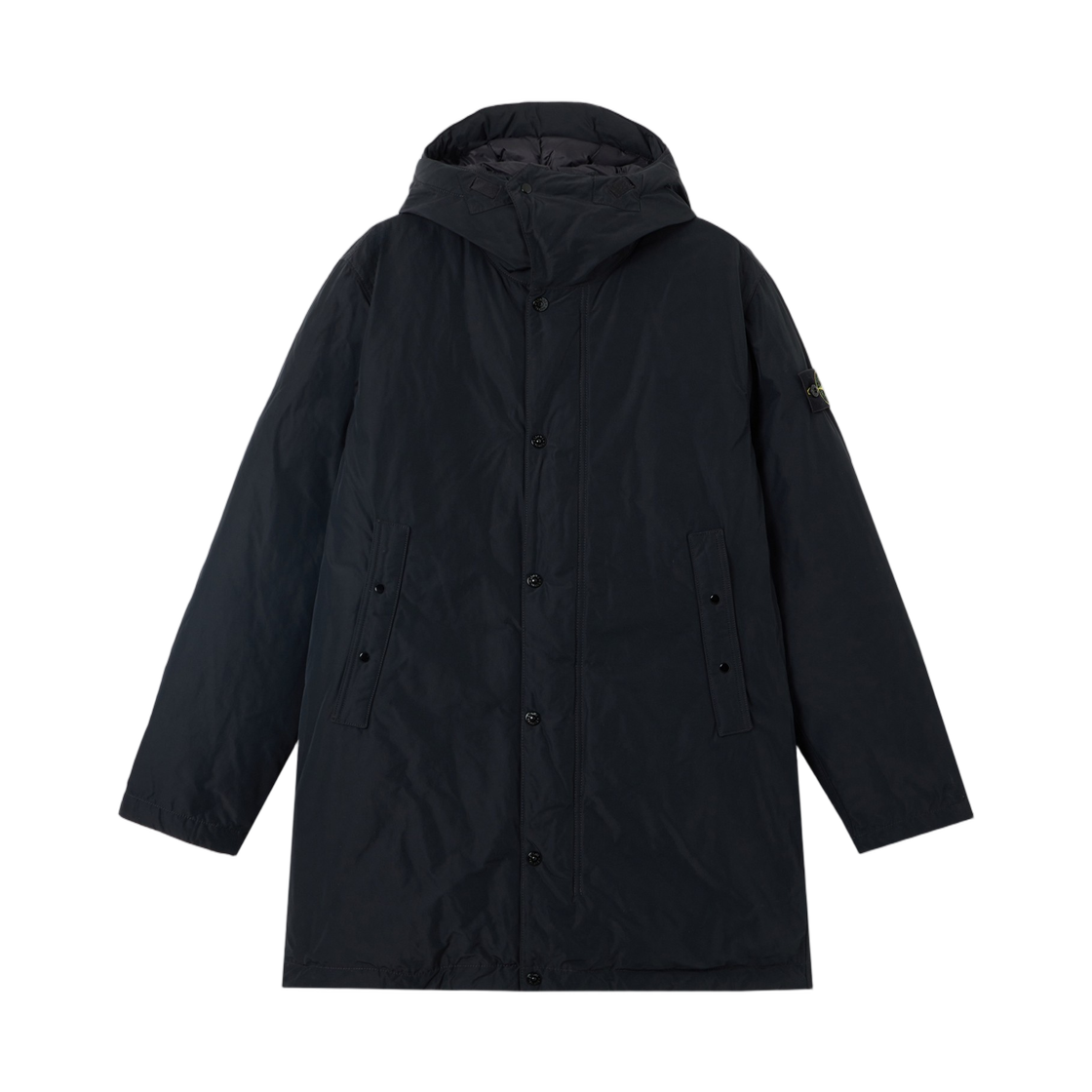 L2S1571000-06S0A26-V0029 Stone Island 7100006 Micro Reps Long Down Parka with Anti-Drop Black - 26FW