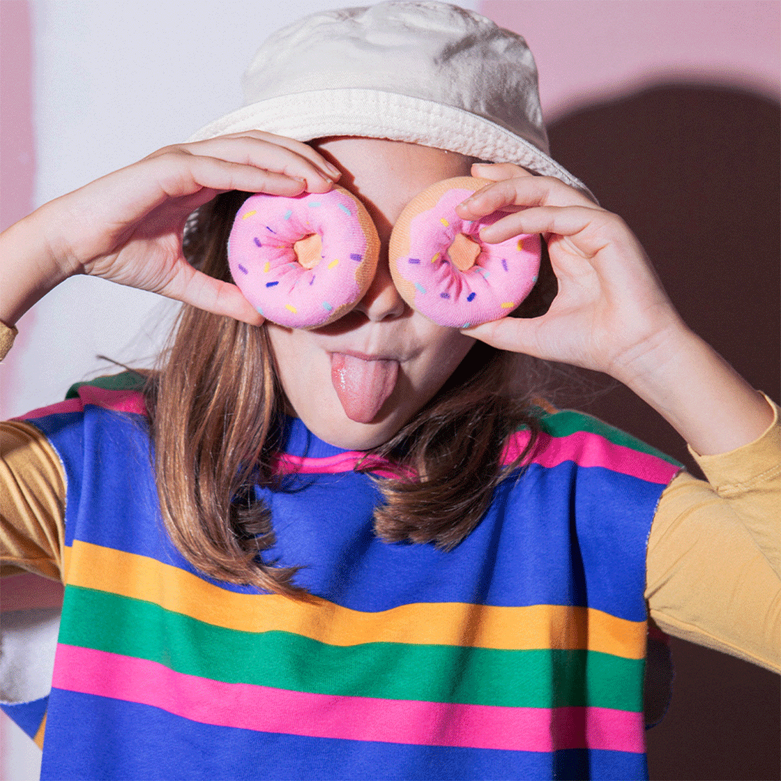 잇마이삭스 3D Donut 도넛 키즈양말 핑크(Eat My Socks 3D Donut Kids Pink) - 3