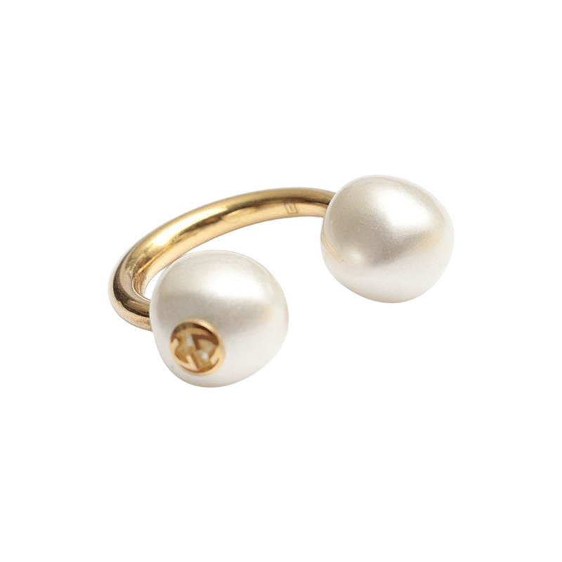ITF6GMPEG953 Gucci Pearl Gold Logo Piercing