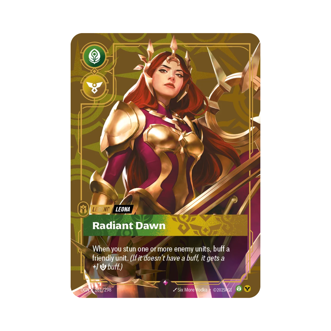OGN-261-298-F Riftbound Leona Radiant Dawn R Foil Origins (English Ver.)