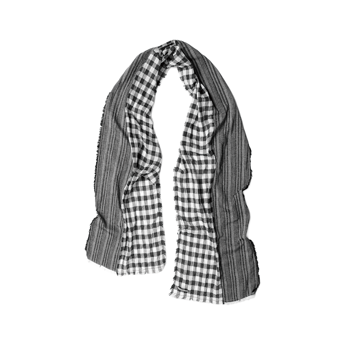 더바이닐하우스 프린지 멀티 스카프 블랙(Thevinylhouse Fringe Multi Scarf Black) - 1