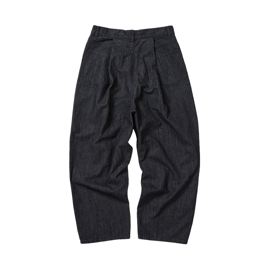 사일런트실러블 폴드 백 포 턱 데님 팬츠 인디고 챠콜(SILENTSYLLABLE Fold Back 4tuck Denim Pants Indigo Charcoal) - 2