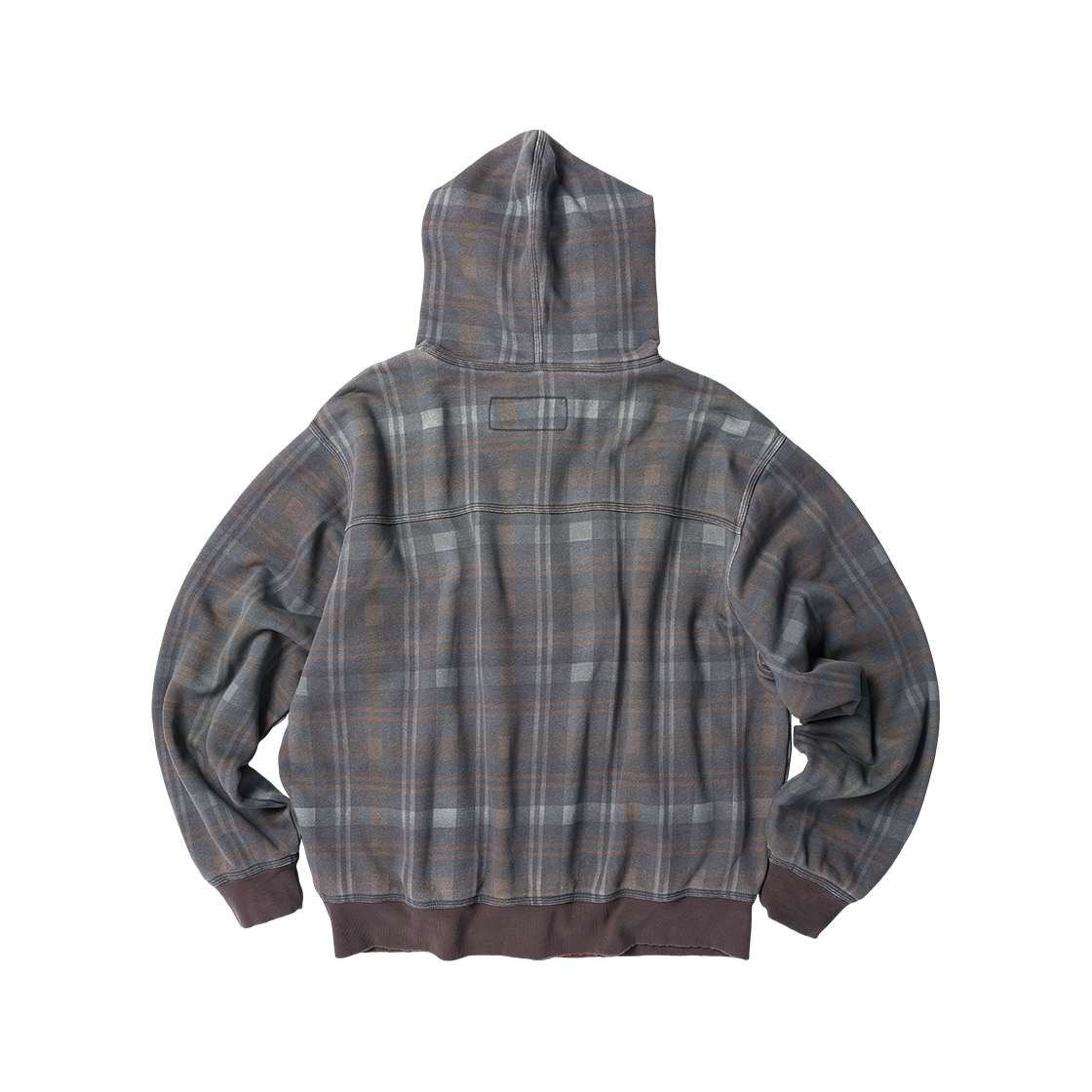 더바이닐하우스 리버서블 체크 후디 집업 브라운(Thevinylhouse Reversible Check Hoodie Zip-Up Brown) - 5