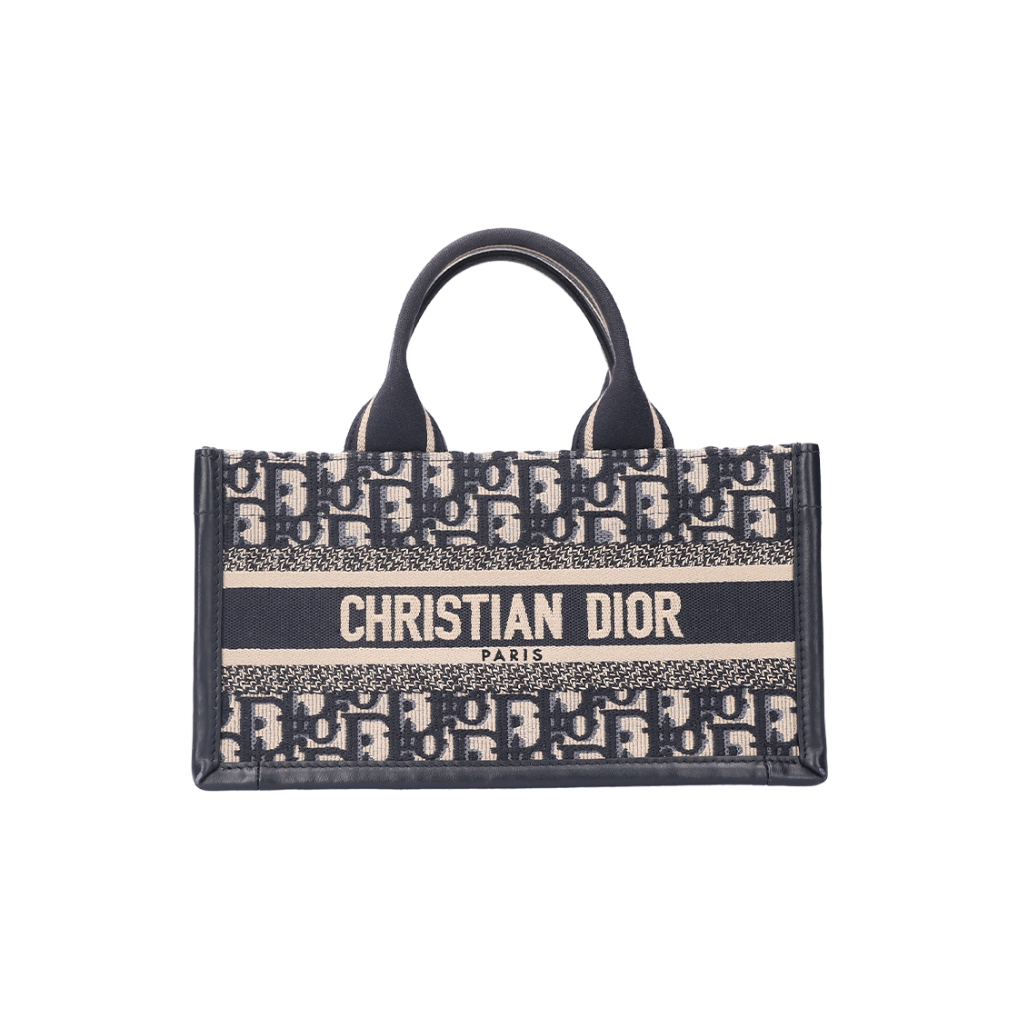ITEH3LWGM8E3 Dior East West Tote Bag Oblique Embroidery Calfskin & Blue