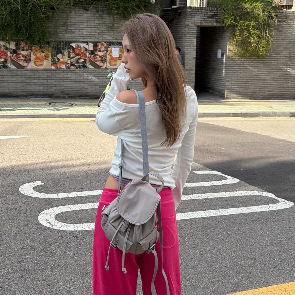 라츠유 노스텔지아 소프트 백팩 그레이(LOTS YOU Nostalgia Soft Backpack GRAY) - 4