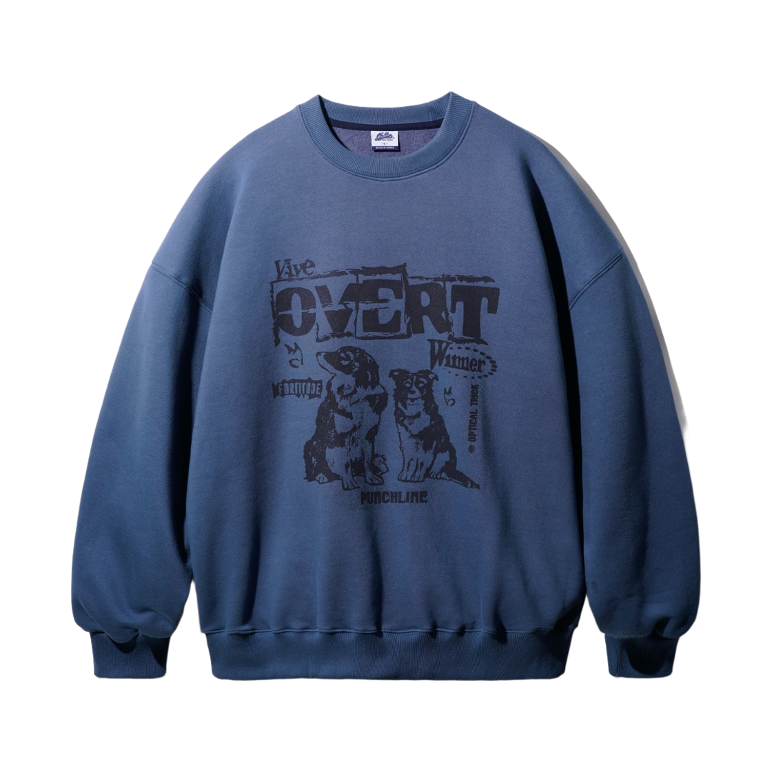 ISMT6224_Blue_29 PUNCHLINE Overt Sweatshirts Blue ISMT6224