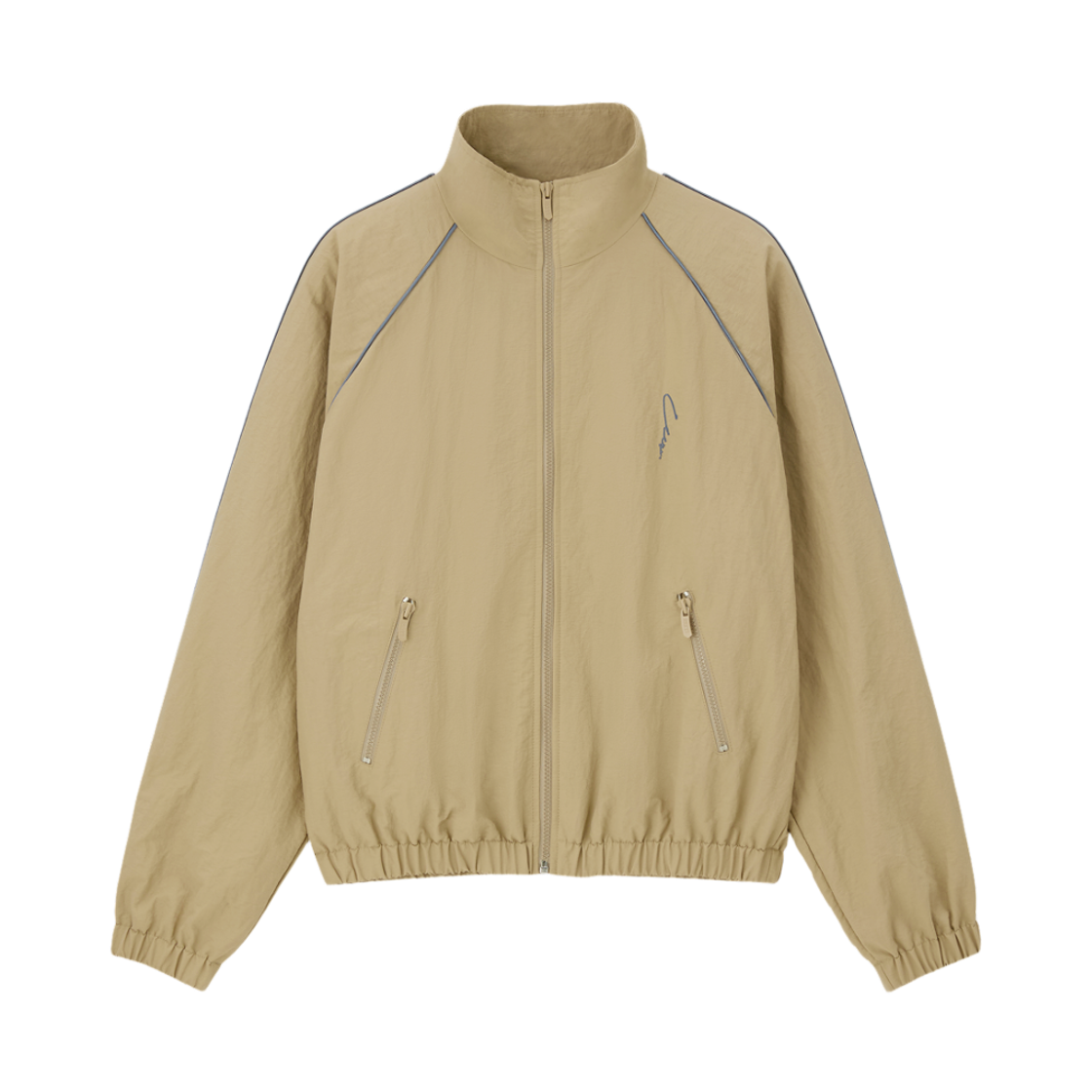 LL26WWJP001BE LLEGE Nylon Track Jumper Beige
