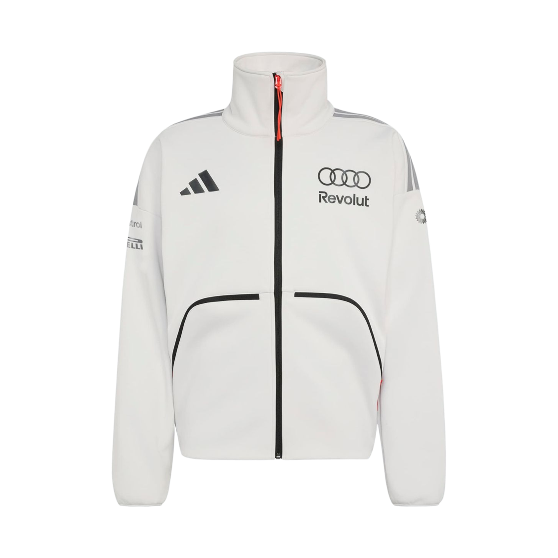 KE8919 Adidas x Audi Revolut F1 Team Engineers Marketing Track Top Chalk Pearl Iron Metallic - KR Sizing