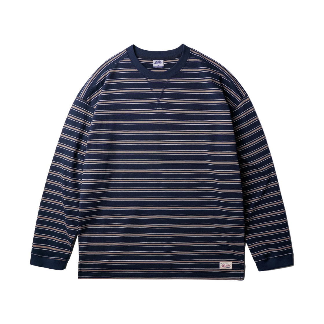NSLT9192_darknavy_29 PUNCHLINE Loy Stripe Long Sleeve Darknavy NSLT9192