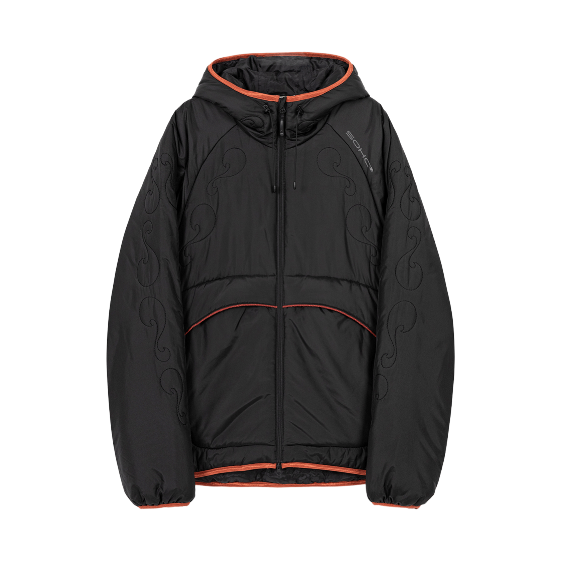 11VWJ15116 SOHC Quilted Detail Puffer Jacket_11VWJ151 Black